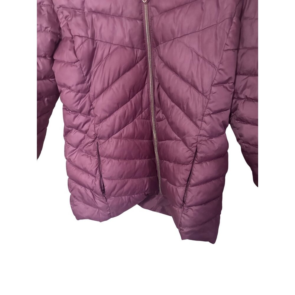 Big Chill purple quilted hooded jacket coat size M - Picture 5 of 6